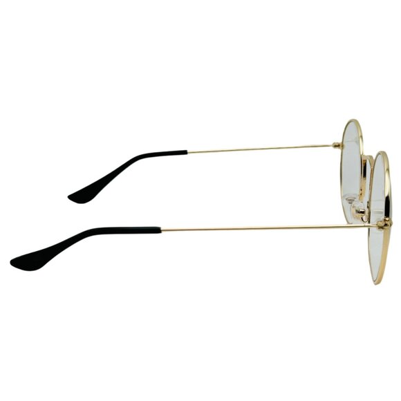 9132 | Retro Round Clear Lens Glasses - Picture 3 of 6